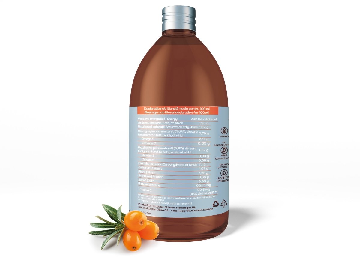 100% Sea Buckthorn Juice - 100% EU Organic Sea Buckthorn | Energyne